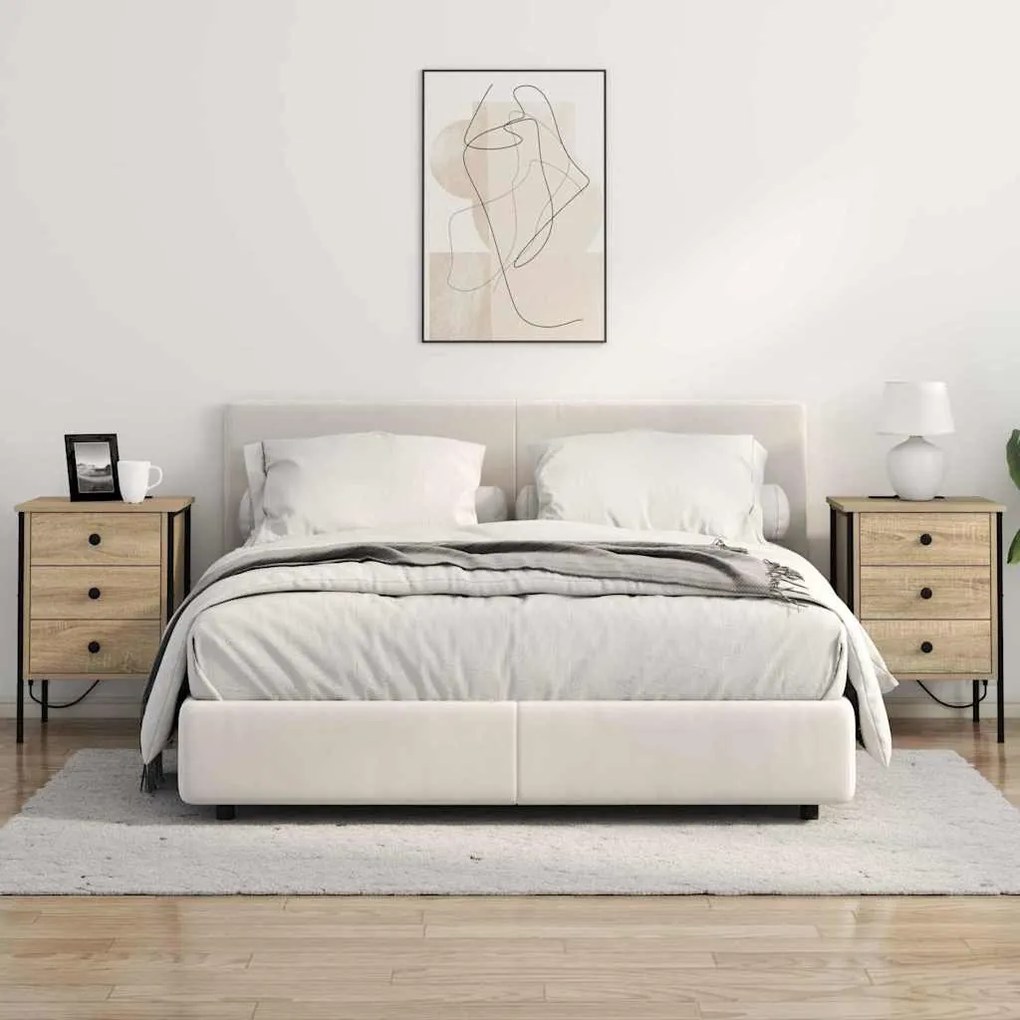 Éjjeli Szekrények 2 pcs sonoma tölgy 42 x 41 x 61 cm Faanyag