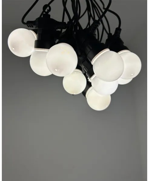 LED kültéri dekorációs fényfüzér 10xLED/0,36W/230V 4,5 m IP44 fekete