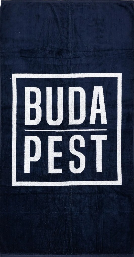 BUDAPEST Strandtörölköző sötétkék 165x90cm