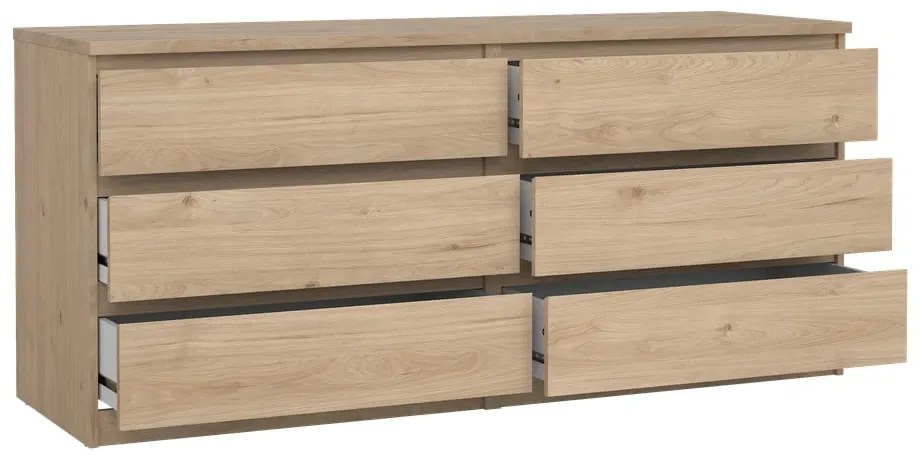 Natúr színű komód tölgyfa dekorral 154x70x50 cm Naia – Tvilum