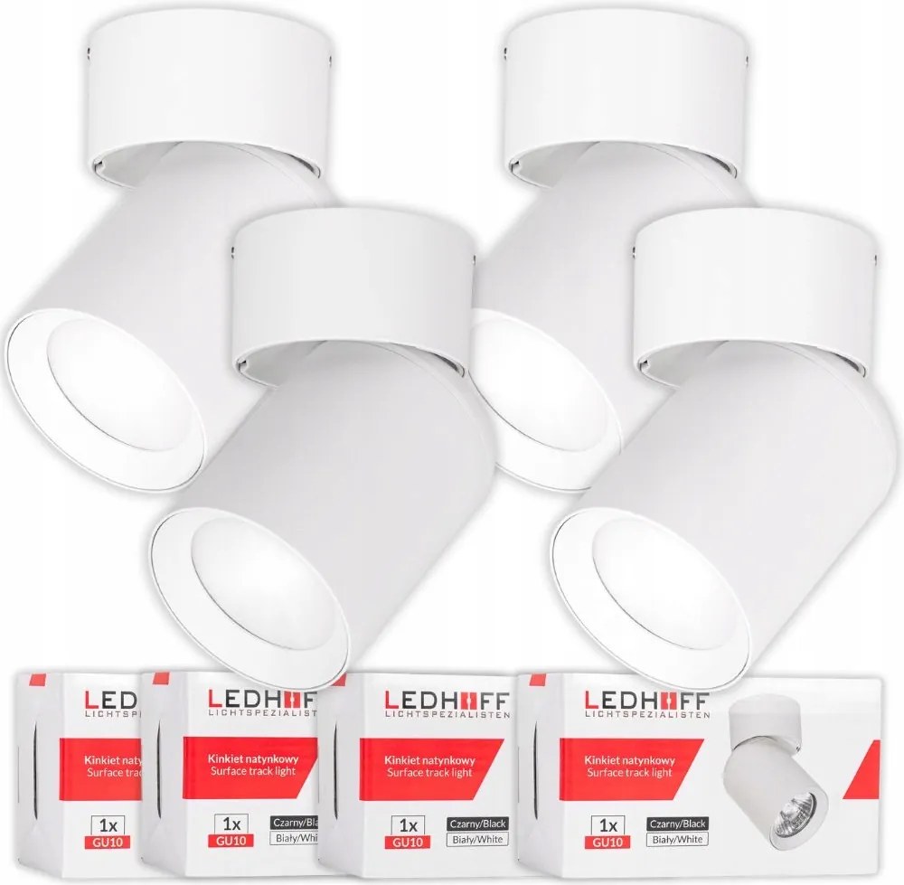 Mennyezeti lámpa fali lámpa cső Spot halogén lámpatest GU10 fehér x4