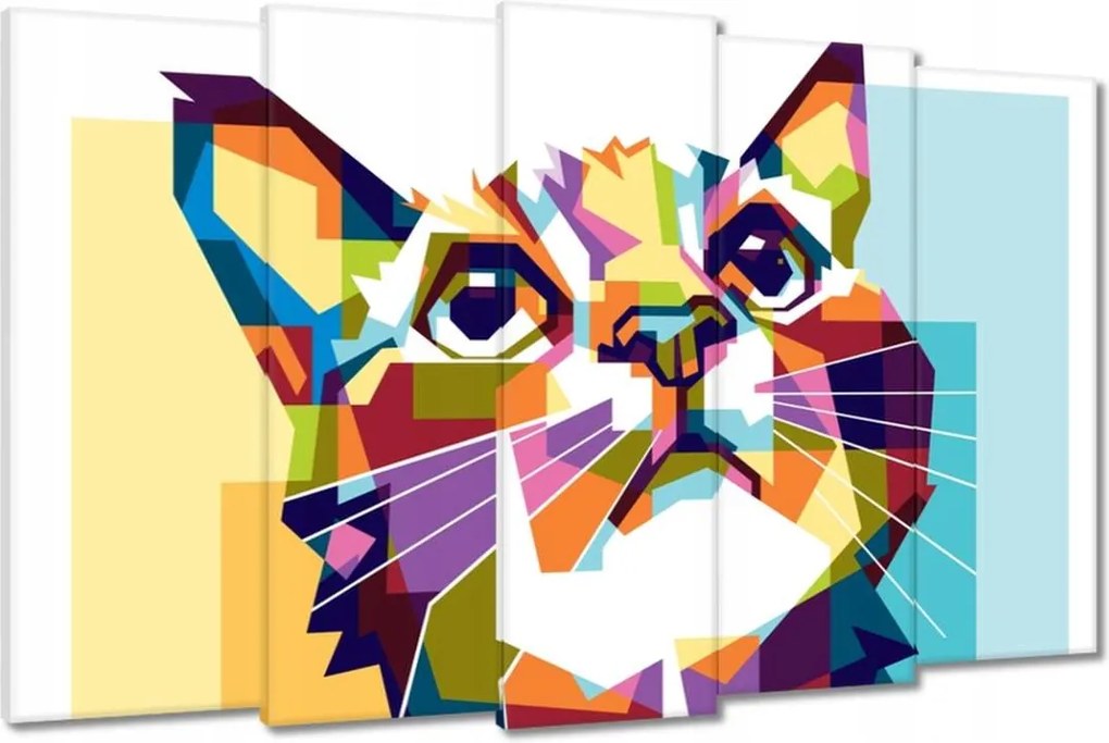 Festmények 150x95 Absztrakt macska