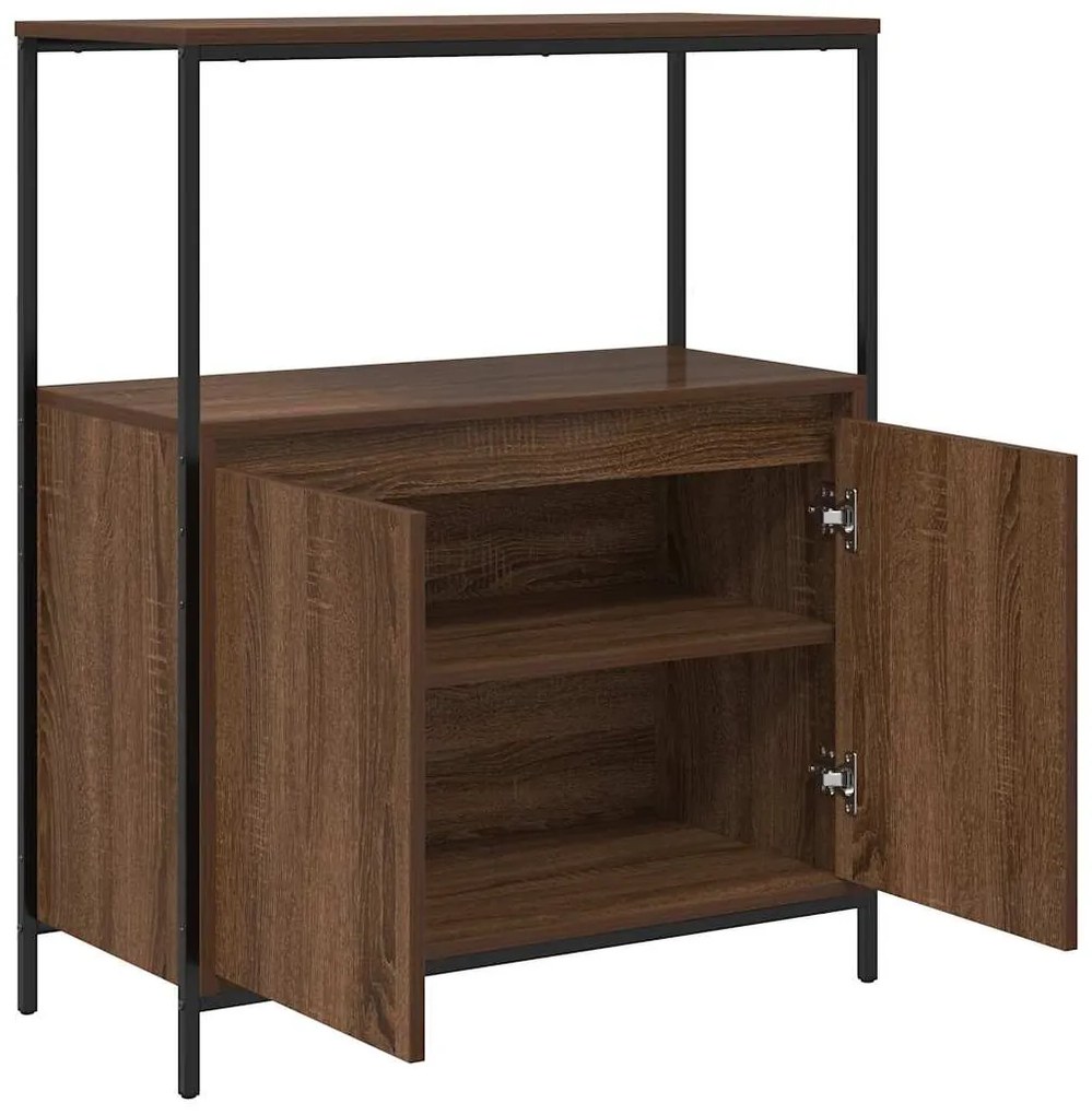 barna tölgy fürdőszobaszekrény polcokkal 76,5x35x95 cm
