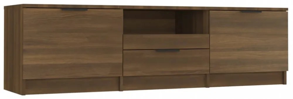 barna tölgy színű szerelt fa TV-szekrény 140 x 35 x 40 cm