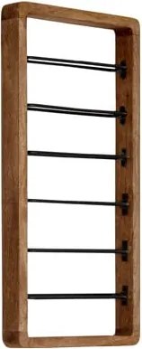 Barna fali bortartó polcos állvány, palackok száma 6 Sorrento – Light &amp; Living