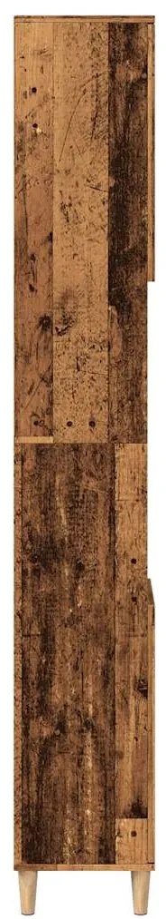 antik fa színű szerelt fa fürdőszobaszekrény 30 x 30 x 190 cm