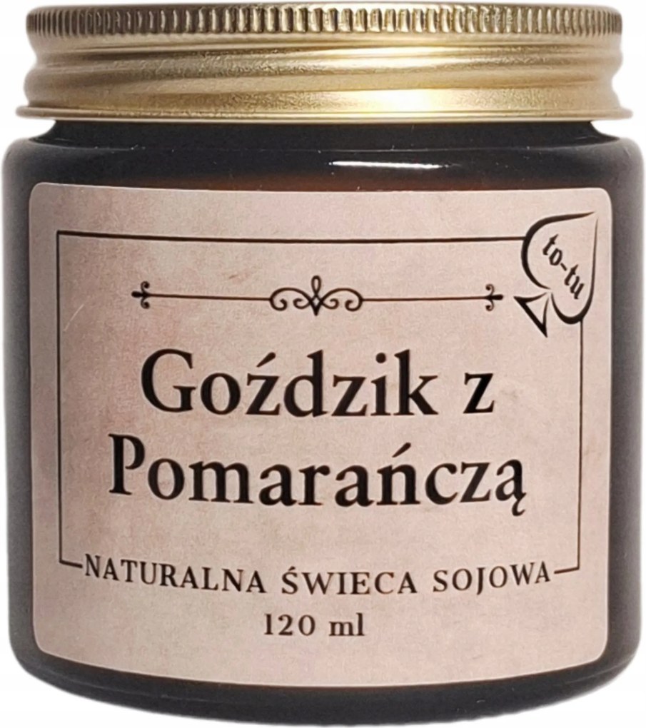 Natúr szójagyertya – Szegfűszeg-Narancs illat 120 ml kézzel készített