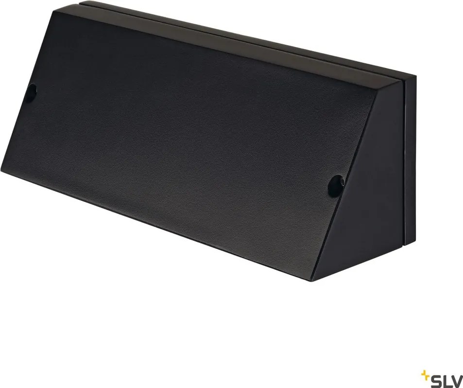 SLV 230030 PEMA Modern Kültéri Fali Lámpa Fekete, Átlátszó E27 IP65