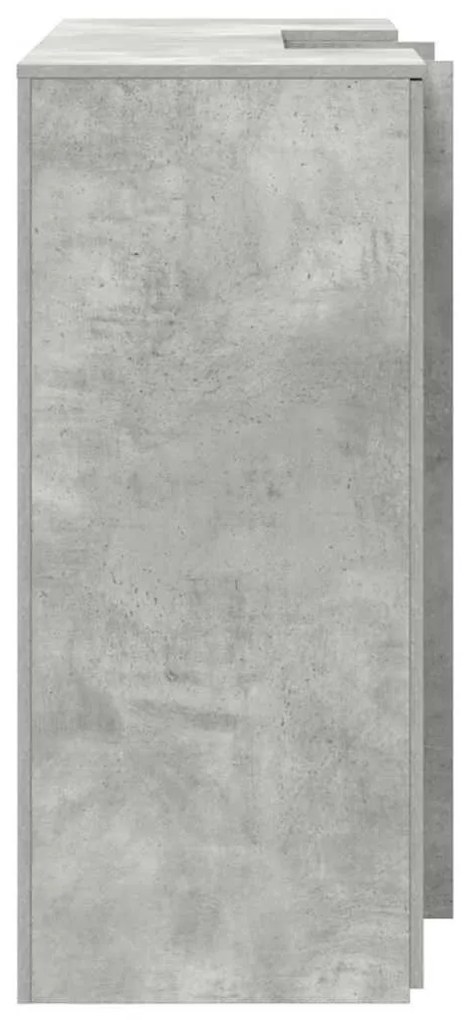 recepciós pult betonszürke 135x50x103,5 cm szerelt fa