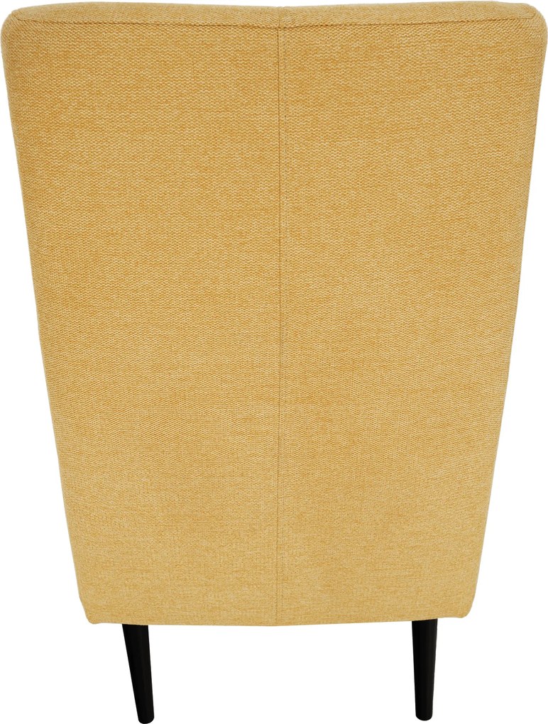 Füles fotel, sárga/fekete, SAMY