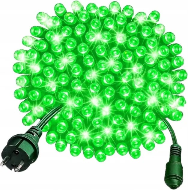 Karácsonyfa Led lámpák 100 Zöld Flash 8 m IP44 Kültéri Beltéri