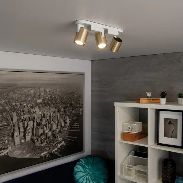 Kanlux 38966 - Spotlámpa LAURIN 3xGU10/10W/230V réz/fehér