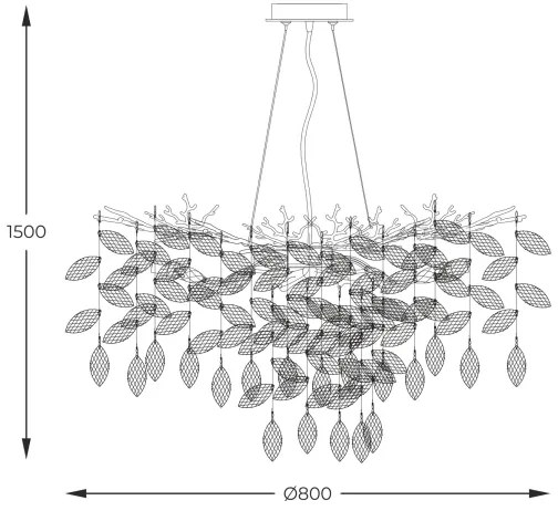 Zuma Line MD4115-1-ECN - Csillár zsinóron CINDY 10xG9/3,5W/230V króm
