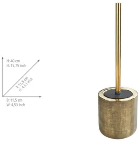 WENKO 24403100 - WC-kefe RIVARA 11,5x40 cm arany