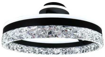 LED Dimmelhető felületre szerelhető csillár LED/86W/230V 3000-6500K fekete + távirányítás