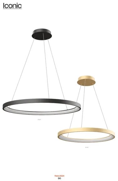 Redo 01-2676-LED Dimmelhető csillár zsinóron ICONIC LED/60W/230V átm. 78 cm arany