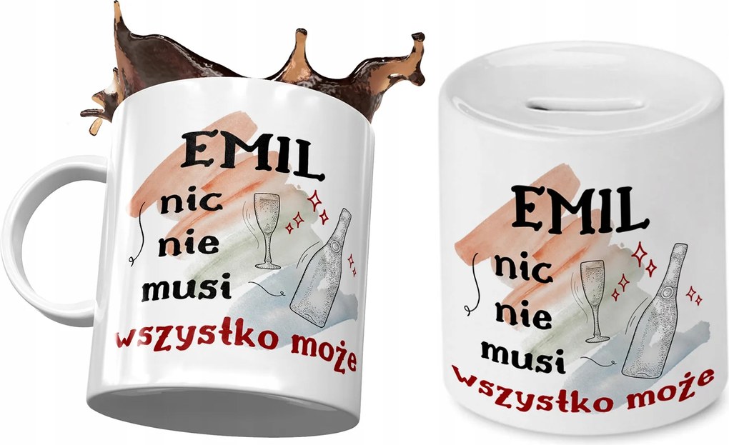 Emilnek Bögre Ajándék persely szett fényképes nyomtatással