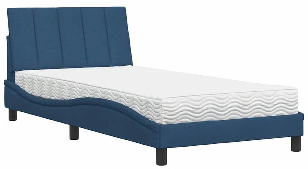ágy matraccal Hanko kék 100x200 cm szövet
