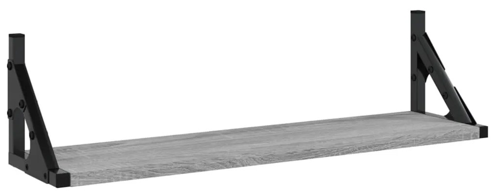 2 db szürke sonoma színű fali polc 60 x 15 x 15,5 cm