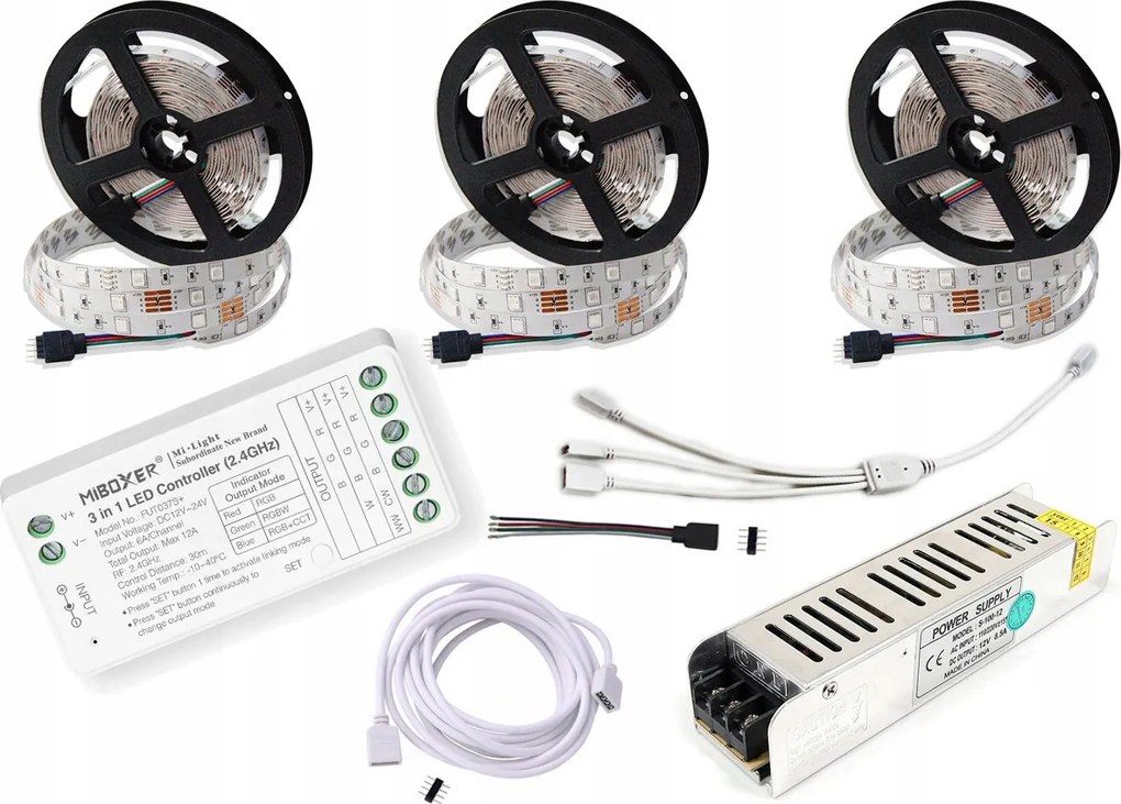 Zónakészlet FUT037 Mi-Light Led 15mb Rgb Szalag Fehér 5050