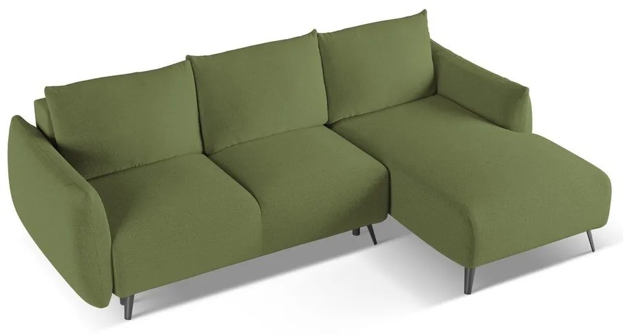 Zöld sarokkanapé (jobb oldali) Malie – Makamii