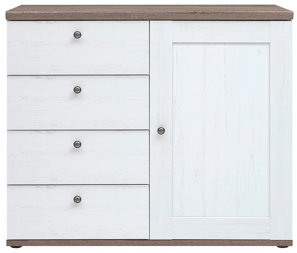 TEINA 4S1D komód, canyon fenyő