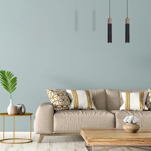 Csillár zsinóron SOLO 1xGU10/MR11/40W/230V fekete