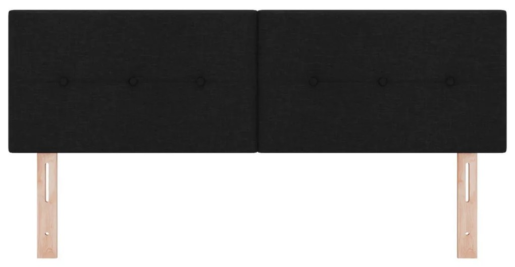 Fejtámla Gombos Rásegítős Fekete 140 cm Textil