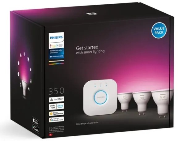 Philips Hue WACA alap szett 3xGU10/5,7W 2000-6500K + kapcsoló eszköz