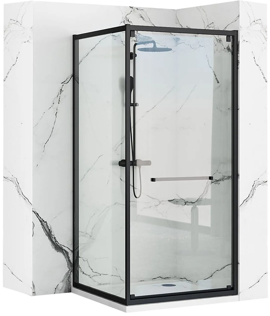 Zuhanykabin Rea Space In Black 90x90