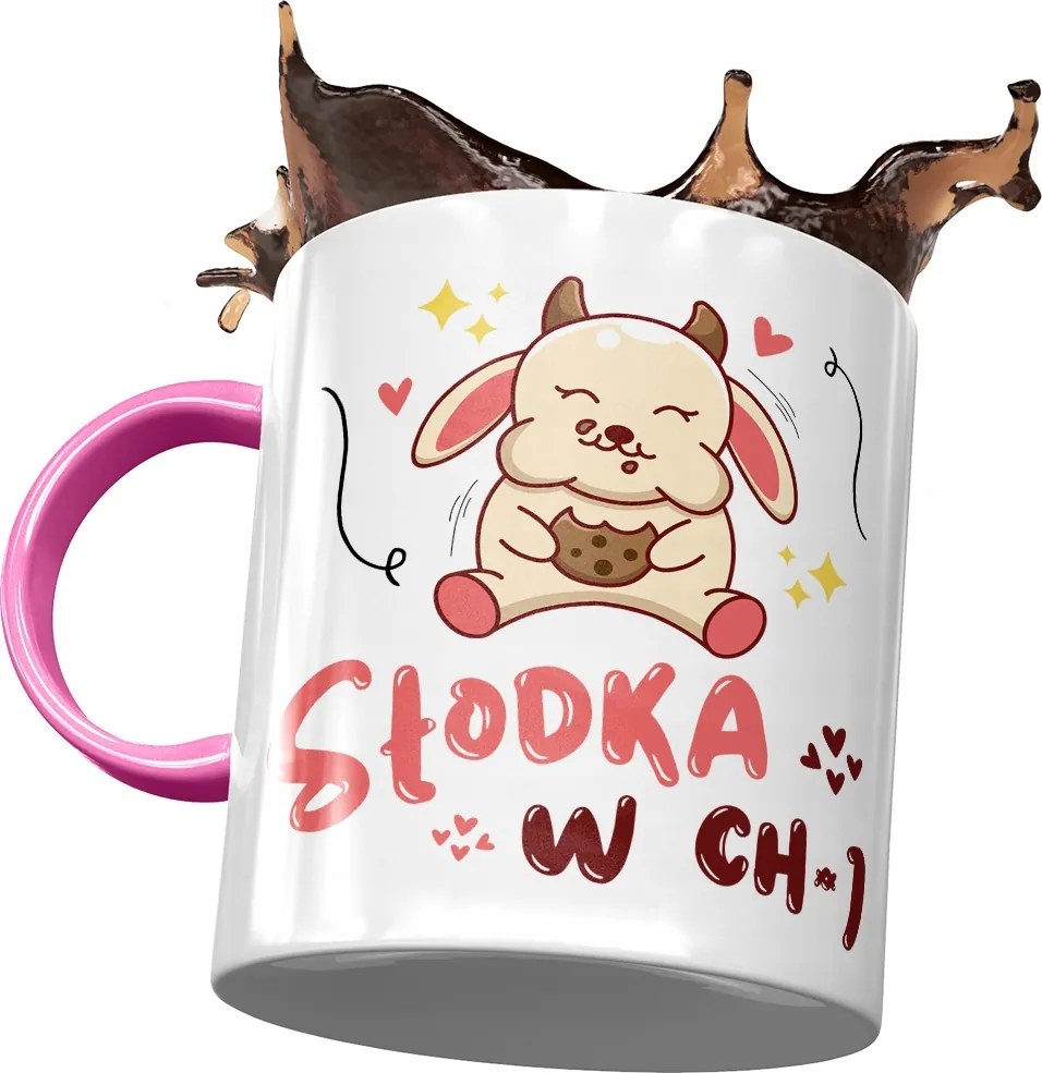 Bögre Rózsaszín Vicces Aranyos Ch*j Nyomtatott Fotóval