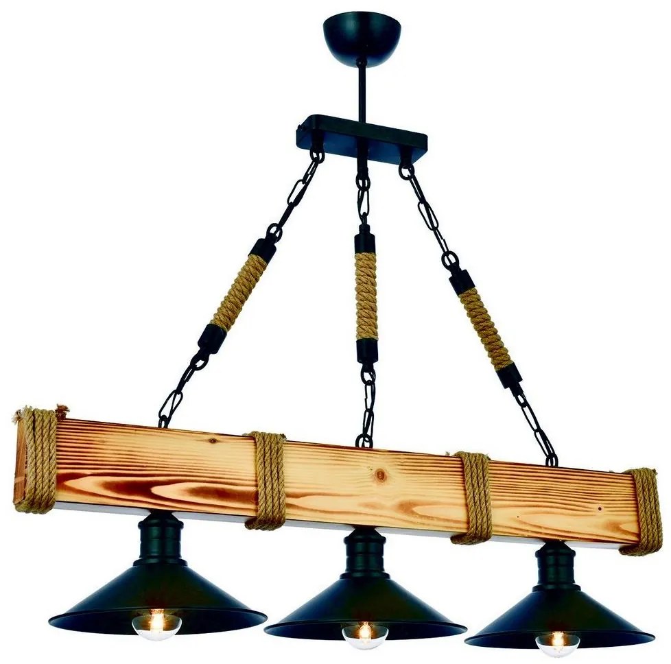 Csillár láncon KUTUK 3xE27/60W/230V