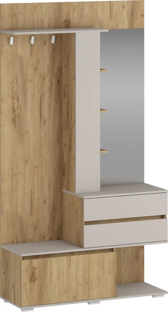 Bafra előszobafal aranytölgy/kasmír