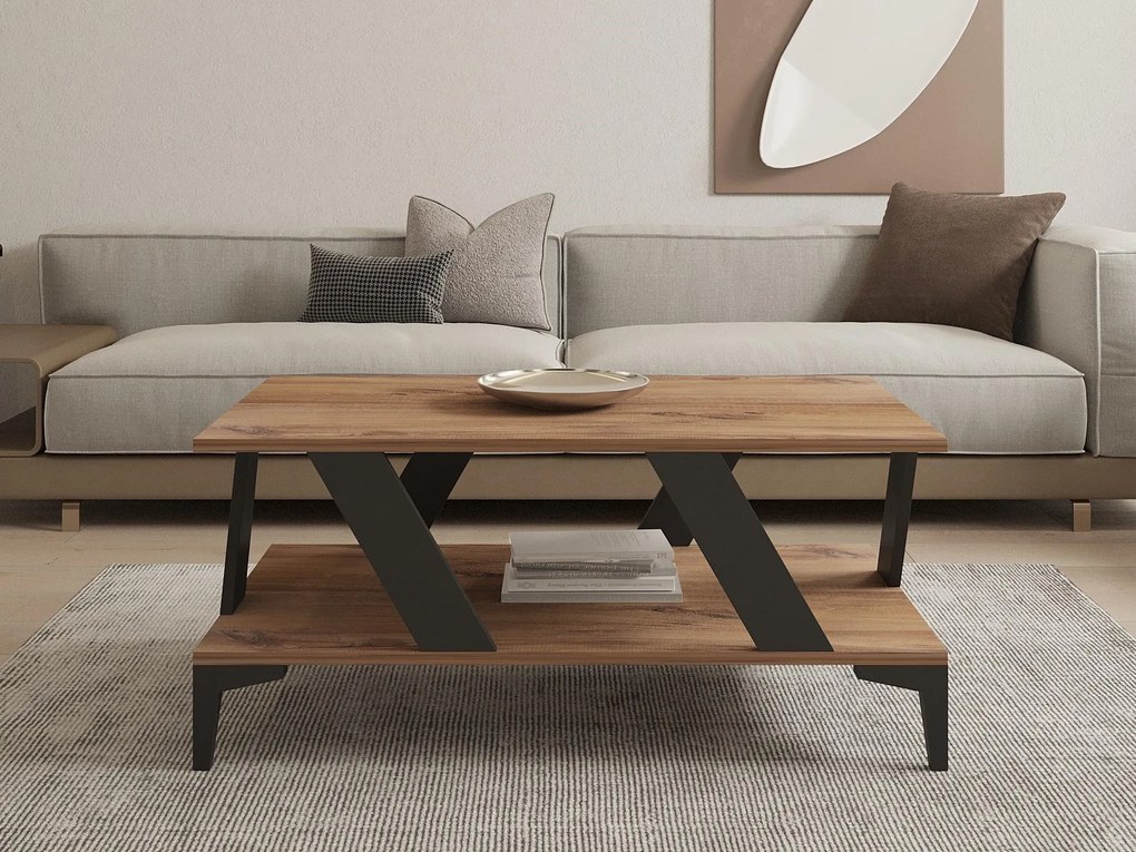 Dohányzóasztal Puvulu (antracit + atlanti fenyő) . Akció -20%. 1093190