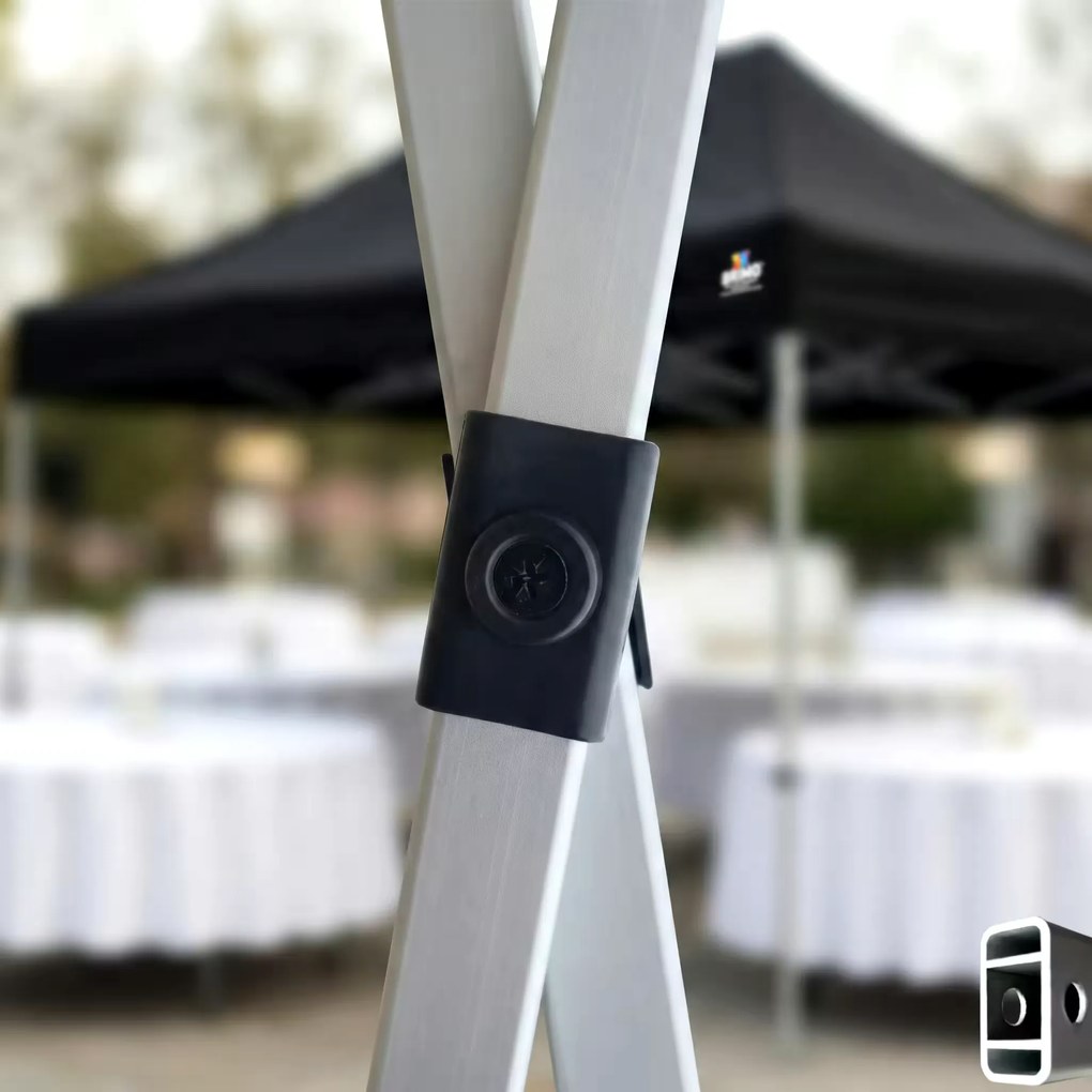 Erős Party Sátor 3x4,5 m: Az Ön kuckója a pihenéshez és az ünneplésekhez - falak nélkül - Fekete