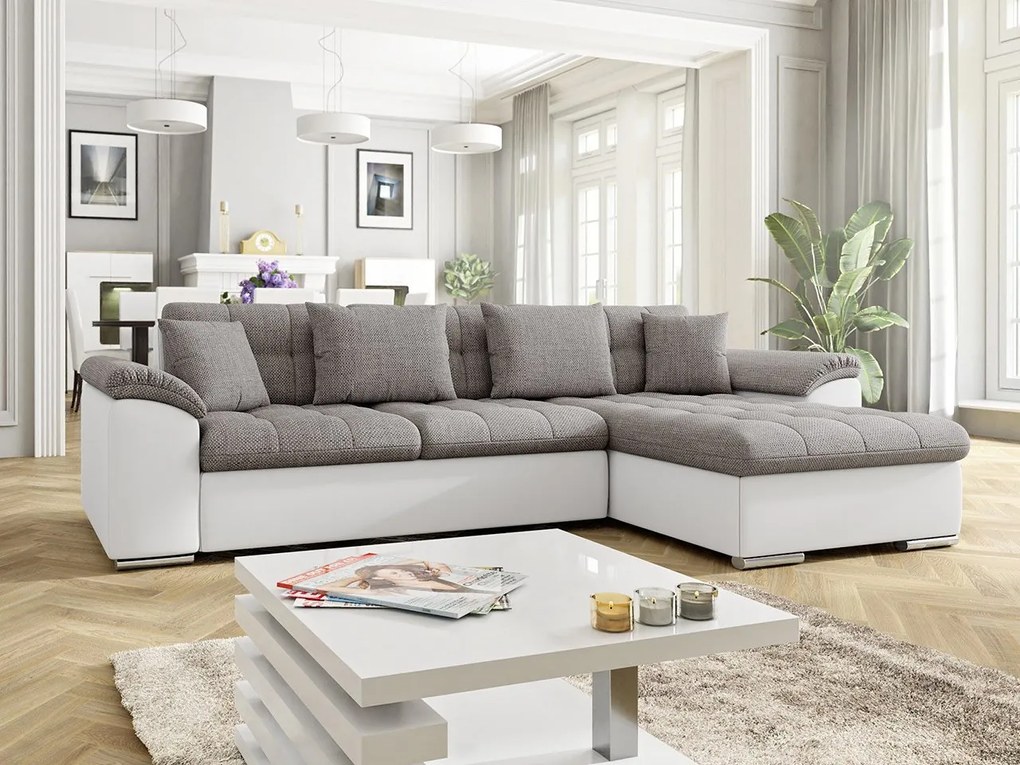 Sarok ülőgarnitúra Dante (J) (öko-bőr soft 017 + lawa 05). 1058509