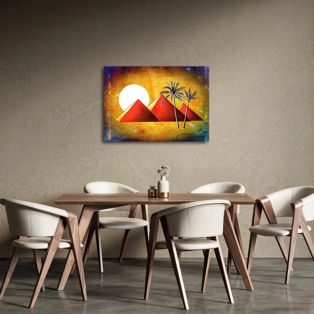 Festett egyiptomi piramisok képe (70x50 cm)