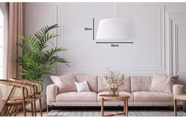 Duolla - Csillár zsinóron BOUCLE 1xE27/15W/230V á. 50 cm fehér