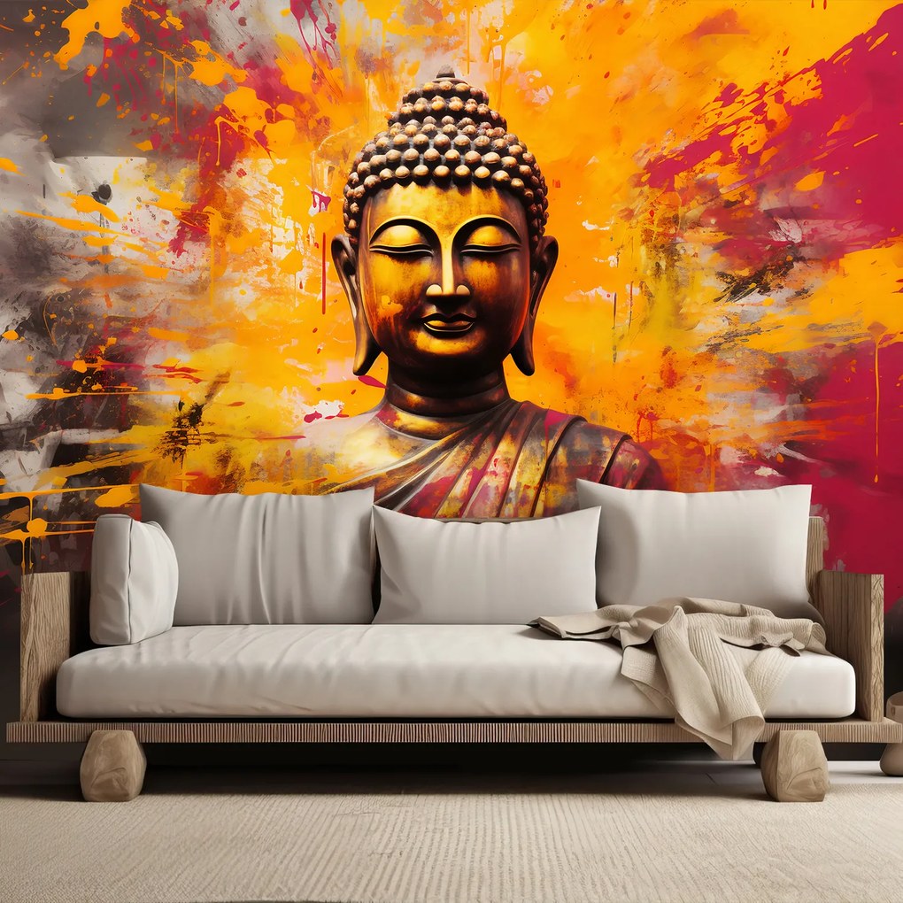 Gario Fotótapéta Buddha szobor egy absztrakt háttér Anyag: Vlies, Méret: 300 x 210 cm