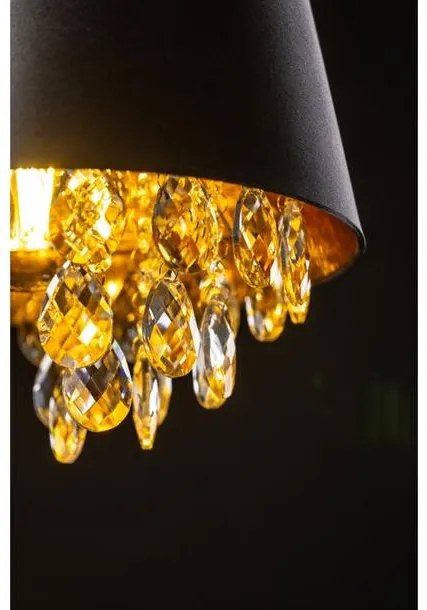 Lámpa Mennyezeti lámpatest NESTO, 5994, AC220-240V, 50/60Hz, 1*E27, max.40W, IP20, átmérő 30 cm, fekete/arany