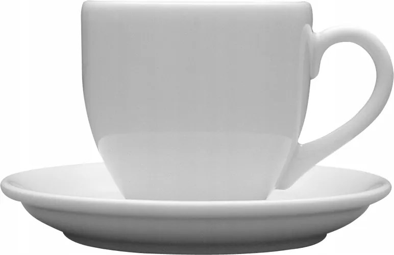 Lubiana Ameryka Kávés/Teás Csésze Alátéttel, Fehér, 100 ml, 11 cm