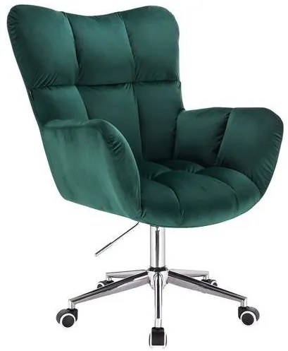 HR650K Sötétzöld modern velúr szék