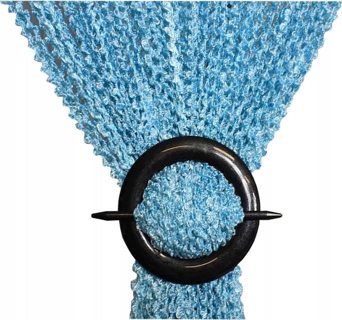 Függöny spagetti göndör bárány mintás függöny 300x180cm magas türkiz fehér