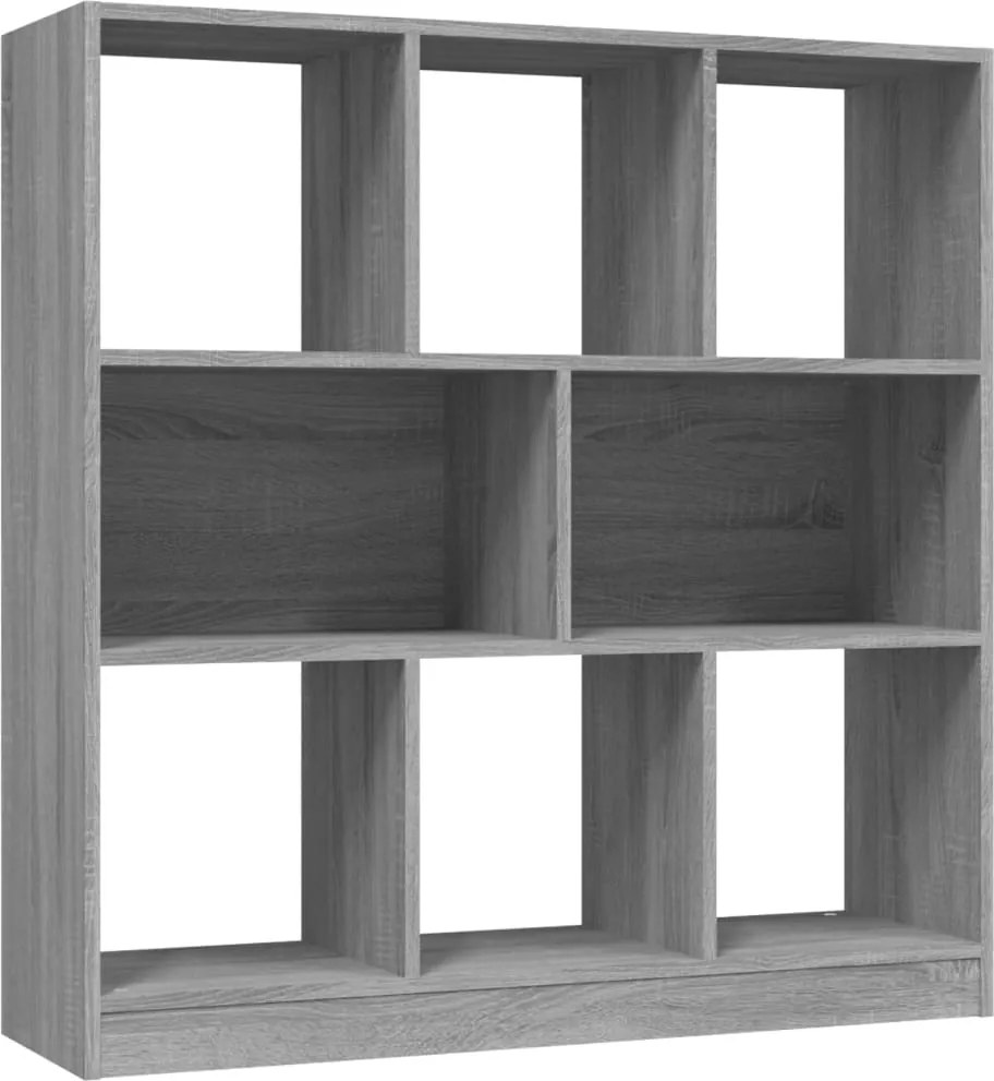 vidaXL szürke sonoma színű szerelt fa könyvszekrény 97,5x29,5x100 cm