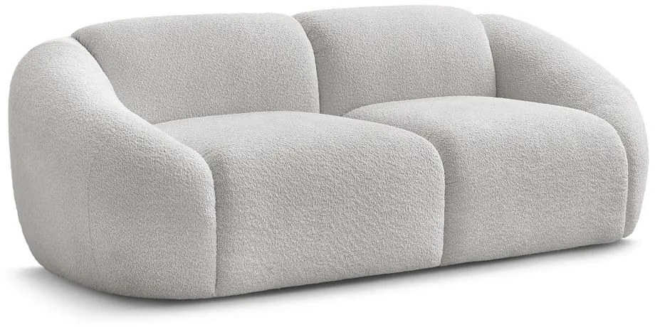 Világosszürke buklé kanapé 230 cm Tina – Bobochic Paris