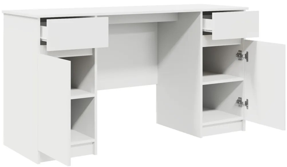 Asztal Fehér 140x49x76 cm Szerelt fa