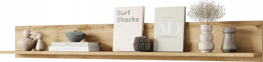 Falra akasztható polc Vera 138,5 cm wotan tölgy