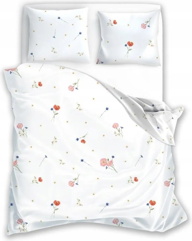 Fehér Ágyneműhuzat Rét Pipacs Vad Mezei Virágok Herbária Természet 220x200