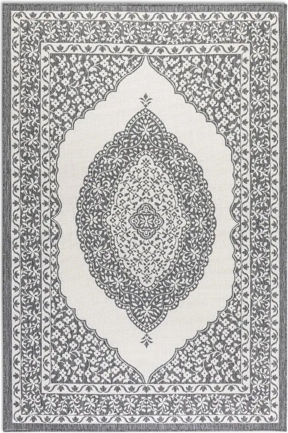 Teraszszőnyeg 80x150cm,szürke krémszínű kétoldalas,zsinóros lapos szövésű