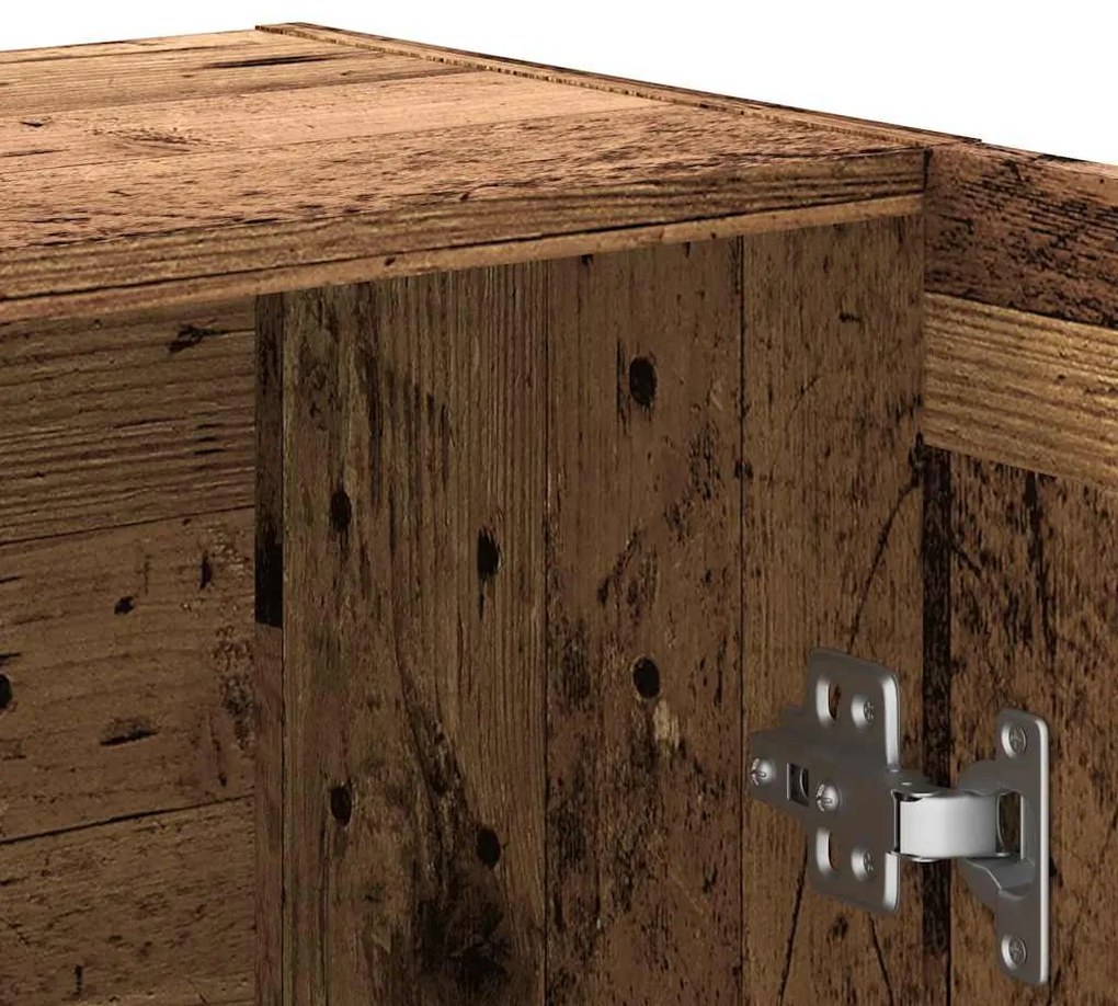 antik fa színű szerelt fa könyvszekrény 82,5 x 30,5 x 115 cm